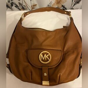 Michael Kors Brown Leather Shoulder Bag Used